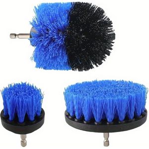 Livano Boorborstel - Reinigingsborstel Boormachine - Borstelset Voor Boormachine - Boormachine Borstelset - 3 Stuks - Blauw