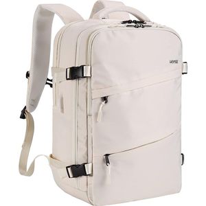 40 liter reisrugzak voor dames, handbagage, rugzak, 15,6 inch laptoprugzak voor werk, school, weekend, reizen, waterdichte sportrugzak, casual, dagrugzak, schooltas, cabinemaat, USB-oplaadaansluiting