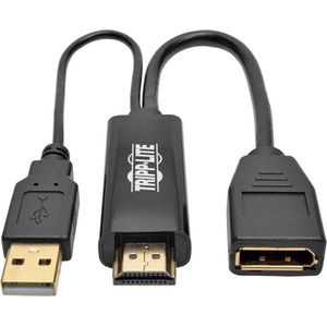 Tripp Lite P130-06N-DP-V2 video kabel adapter 0,15 m HDMI DisplayPort Zwart