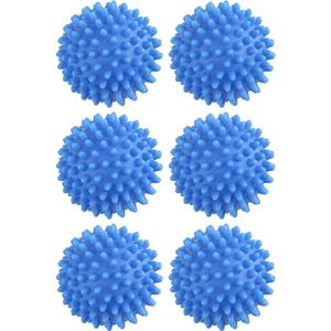 Drogerballen voor versnelde droging - Set van 6 herbruikbare wasballen (blauw)