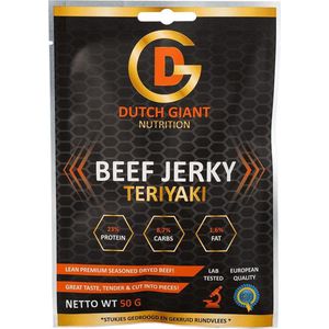 Dutch Giant Nutrition - Beef Jerky - Teriyaki - 10x50 gram