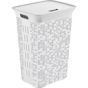 Chic Style Wasmand met deksel - 60L - 44x35x61cm - Mosaic