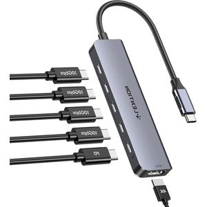 10 Gbps HDMI 4K @60Hz - USB C 4X USB-C USB 3.2 Gen 2x1 PD 100W - Windows PC MacBooks iPhone - 15 laptops Thunderbolt 3/4-afspraak