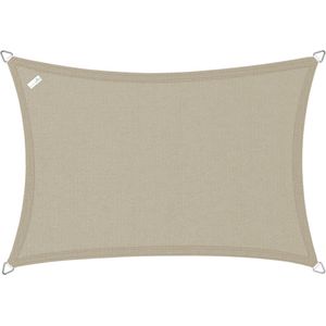 Buitenkado schaduwdoek rechthoek 2x2,5 m - HDPE/RVS ringen - taupe