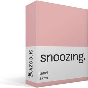Snoozing - Flanel - Laken - Lits-jumeaux - 280x300 cm - Roze