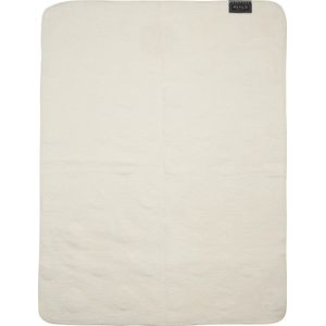 Meyco Black Label Organic Stip 3D - Ledikantdeken 120x150 cm - Off White
