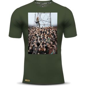 Volle bak t-shirt - Maat S - Groen - Heren Shirt