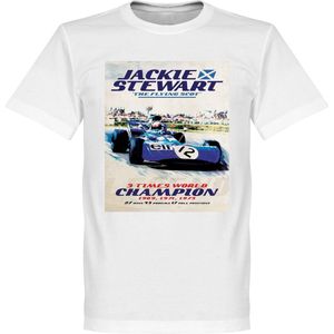 Jackie Stewart Poster T-Shirt - Wit - XXL
