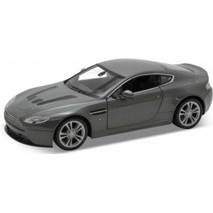 Welly Modelauto - Aston Martin V12 Vantage 2010 - zilvergrijs - 18 x 7 x 5 cm