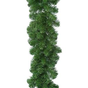 1x Groene dennenslingers / guirlandes extra vol 270 x 30 cm - Kerstslingers / dennen slingers