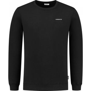 Purewhite - Heren Regular fit Sweaters Crewneck LS - Black - Maat S