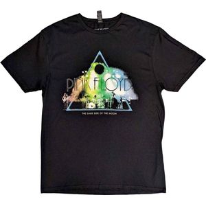 Pink Floyd - Live Band Rainbow Tone Heren T-shirt - M - Zwart