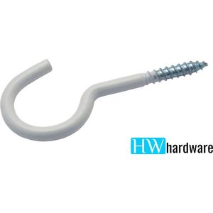 Schroefhaak 3.3 x 40 - wit (4 stuks)