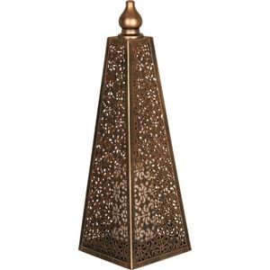 Luxform - Batterij Tafellamp Pyramide - 42 LED - 8 Lumen - Vlameffect - 45cm hoog - met timerfunctie - inclusief afstandsbediening