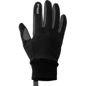 Luxe Winter Fietshandschoenen - Met touchscreen - Extra dikke afsluiting bij de pols - Winterhandschoen voor wandelen, hardlopen en fietsen - Zwart/Grijs - Maat M / 7
