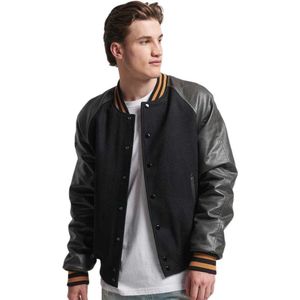 Superdry College Varsity Bomber Jas Zwart S Man