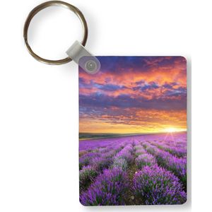 Sleutelhanger - Lavendel - Wolken - Lente - Uitdeelcadeautjes - Plastic