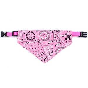 Honden halsband - Roze - Sjaal - Bandana - Zakdoek - Kersen - Puppy - 33/53 cm