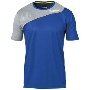 Kempa Core 2.0 Shirt Royal Blauw-Donker Grijs Melange Maat L