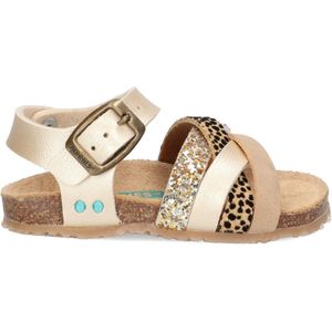 BunniesJR Becky Beach Meisjes Sandalen - Goud/Goud/Print - Imitatieleer - Gesp