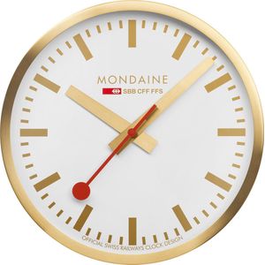 Mondaine M995.CLOCK.17SBG - wandklok - 40cm - Goudkleurig