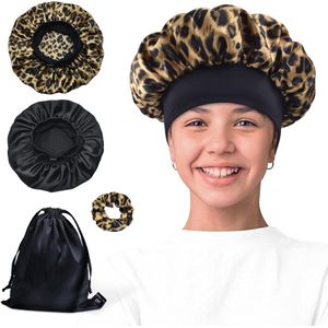 Zijde satijnen muts met elastische band - Luxe bonnet voor koninginnen