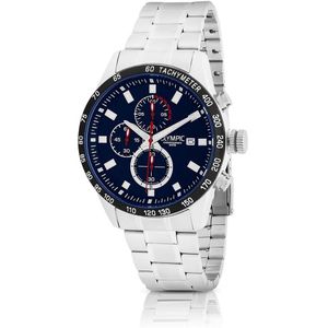 Olympic OL72HSS289 MAX Horloge - Staal - Bracelet - Blauw