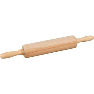 Deegroller rolstok met handvat - FSC® Beukenhout antikleef Hout - 42x6x6 Cm - Deegrolstok draaiende roller - Rolgedeelte 23xØ6 Cm