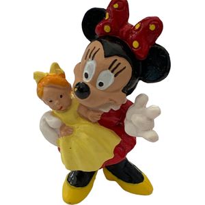 Minnie Mouse met pop - Speelfiguur - 7 cm