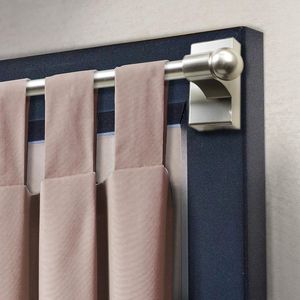 Magnetic Curtain Rod 17-30 Inches Satin Nickel - Rod Desyne MAG-15 Curtain, Screen Door