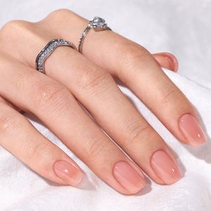 BIMA Nails - Soft Gel Press-On nagels - Short Square - Plaknagels met lijm - Zelfklevende nepnagels - Effen Manicure - Morning Sunrise - 30 stuks (15 maten)