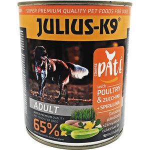 Julius K9 - Natvoer Hond - Paté - Kip & Courgette - 4 x 800g