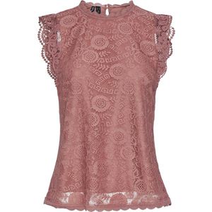 Pieces Top Pcolline Sl Lace Top Noos Bc 17120454 Canyon Rose Dames Maat - XS