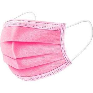 Mondkapjes roze 100 stuks mondmasker 3-laags (niet medisch) 1-stuks verpakking bevat 50 mondmaskers Set van 50 mondmaskers