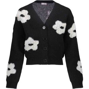 Geisha - Vest Flower - Black/offwhite - Maat 164