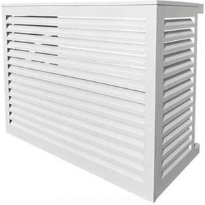 Alixo - Airco Omkasting Buitenunit - Warmtepomp Omkasting - ExtraLarge 135x81x121cm - Gelakt Aluminium - Geluidsdempende werking