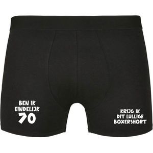 Ben ik eindelijk 70, krijg ik dit lullige boxershort Heren Boxershort - verjaardag - jarig - 70e verjaardag - feest - onderbroek - grappig