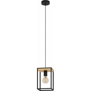 EGLO Libertad Hanglamp - E27 - 18 cm - Zwart/Bruin