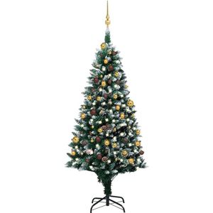 The Living Store Kunstkerstboom - Sneeuwachtige takken - LED-verlichting - 180 cm