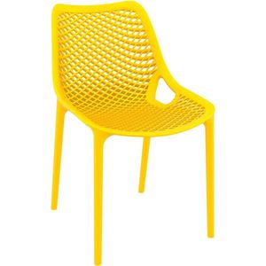 Alterego Moderne gele stoel 'BLOW' in kunststof