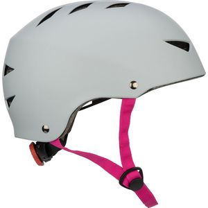Nijdam Skate Helm Verstelbaar - Stone Blush - Maat S - Grijs/Roze