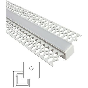 3 meter led profiel - Stucprofiel smal - Voor platte ondergronden - Wit