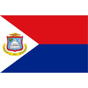 VlagDirect - Sint Maartense vlag - Sint Maarten vlag - 90 x 150 cm.