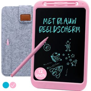 LCD Tekentablet Kinderen ""Roze"" 12 inch - Cadeau - Speelgoed Vanaf 3 Jaar - Meisjes - Speelgoed 3 Jaar - Kinderspeelgoed 4 Jaar - Speelgoed 5 Jaar - 6 Jaar - 7 Jaar - 8 Jaar - 9 Jaar - 10 Jaar - LCD Tekenbord - Kinderen - eWriter - Writing Tablet