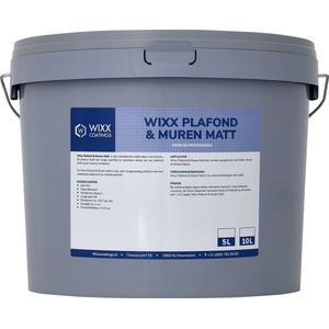 Wixx Plafond & Muren Matt - 5L - RAL 7016 Antracietgrijs