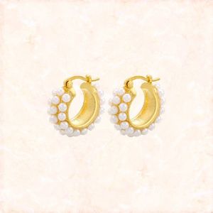 Jobo By JET - Dames oorbellen - Goudkleurig - Parels