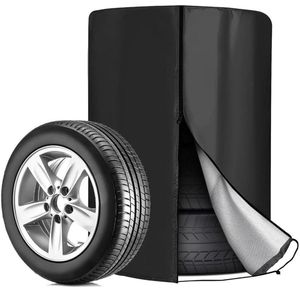 4 stuks universele 210D Oxford bandenbeschermhoes voor waterdichte en stofdichte bandenbeschermhoes bandentas (85 x 120 cm zilver)