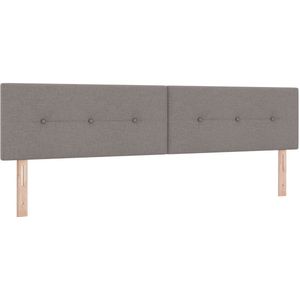 vidaXL - Hoofdbord - Knop - Tufted - Taupe - 200 - cm - Stof