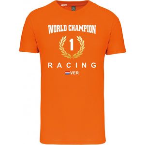 T-shirt kind krans World Champion 2023 | Max Verstappen / Red Bull Racing / Formule 1 Fan | Wereldkampioen | Oranje | maat 128