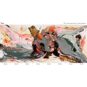 Sync | Miriam Vleugels - Behang - Deep Contrast - 600 cm breed - 265 cm hoog
